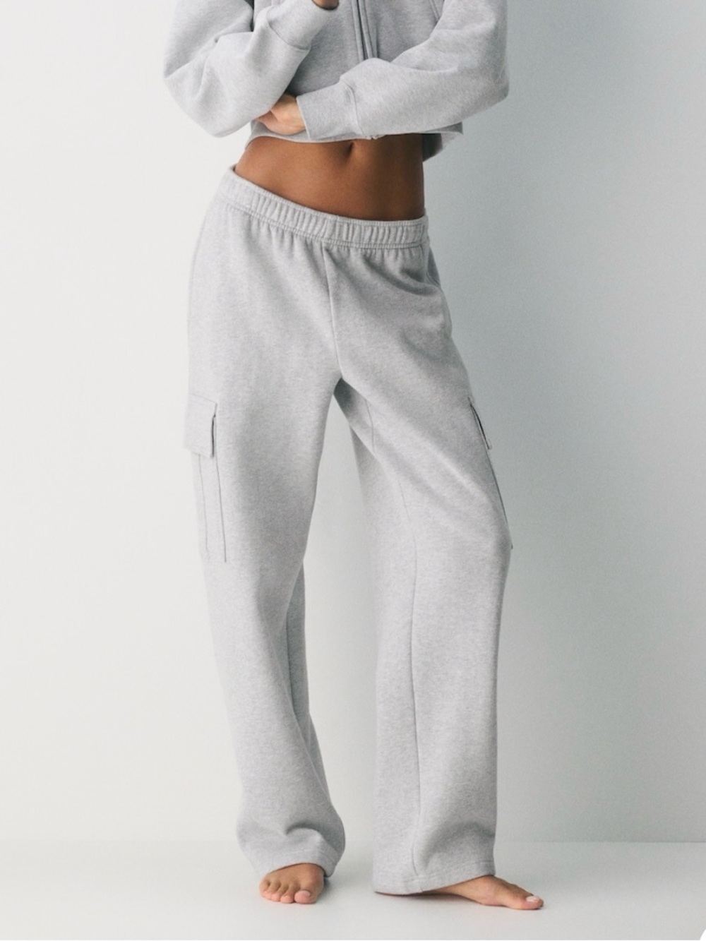 TNA Light Gray Cargo Joggers
